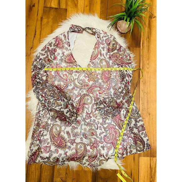 Show Me Your MuMu Dress M Medium Josephine Presley Paisley Bell Sleeve M - Picture 5 of 7